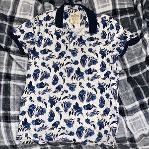 3 button collar shirt hollister